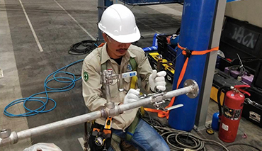 Conducting pressure tests to detect leaks at various usage points.